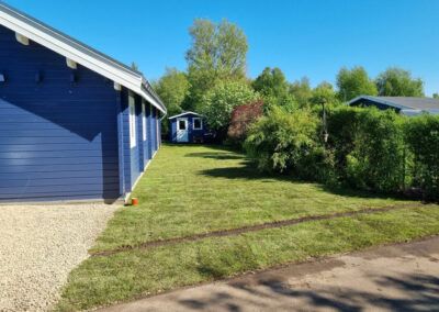 Faskiner, anlagt rullegræs, anlagt indkørsel